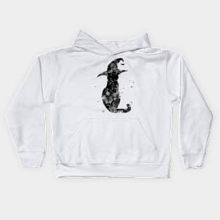 Witch Cat Watercolor Painting 3 Kids Hoodie